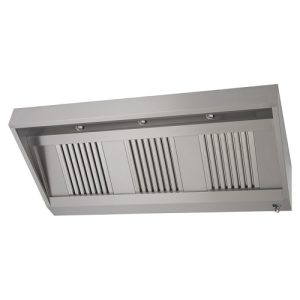 RVS afzuigkap - 3000x900x400mm - zonder motor - 5 labyrintfilters - 3 led spots