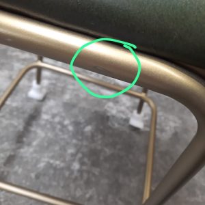 Alternative view of Barkruk JENSON - Groen - Gouden frame - Halfhoog