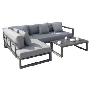 Hoeklounge Mabel - 3-DELIG - Antraciet