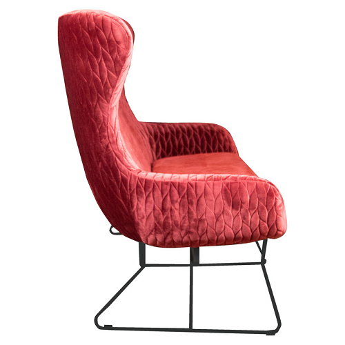 Bank Megan 2-Zits bank - Donkerrood - Afbeelding 3