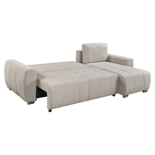 (Slaap)Bank + Chaise Longue Morgan - Taupe - Afbeelding 3