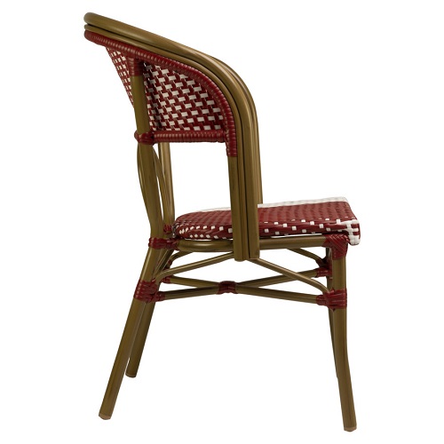 Terrasstoel Santa Cruz- Rood/Wit - Afbeelding 3