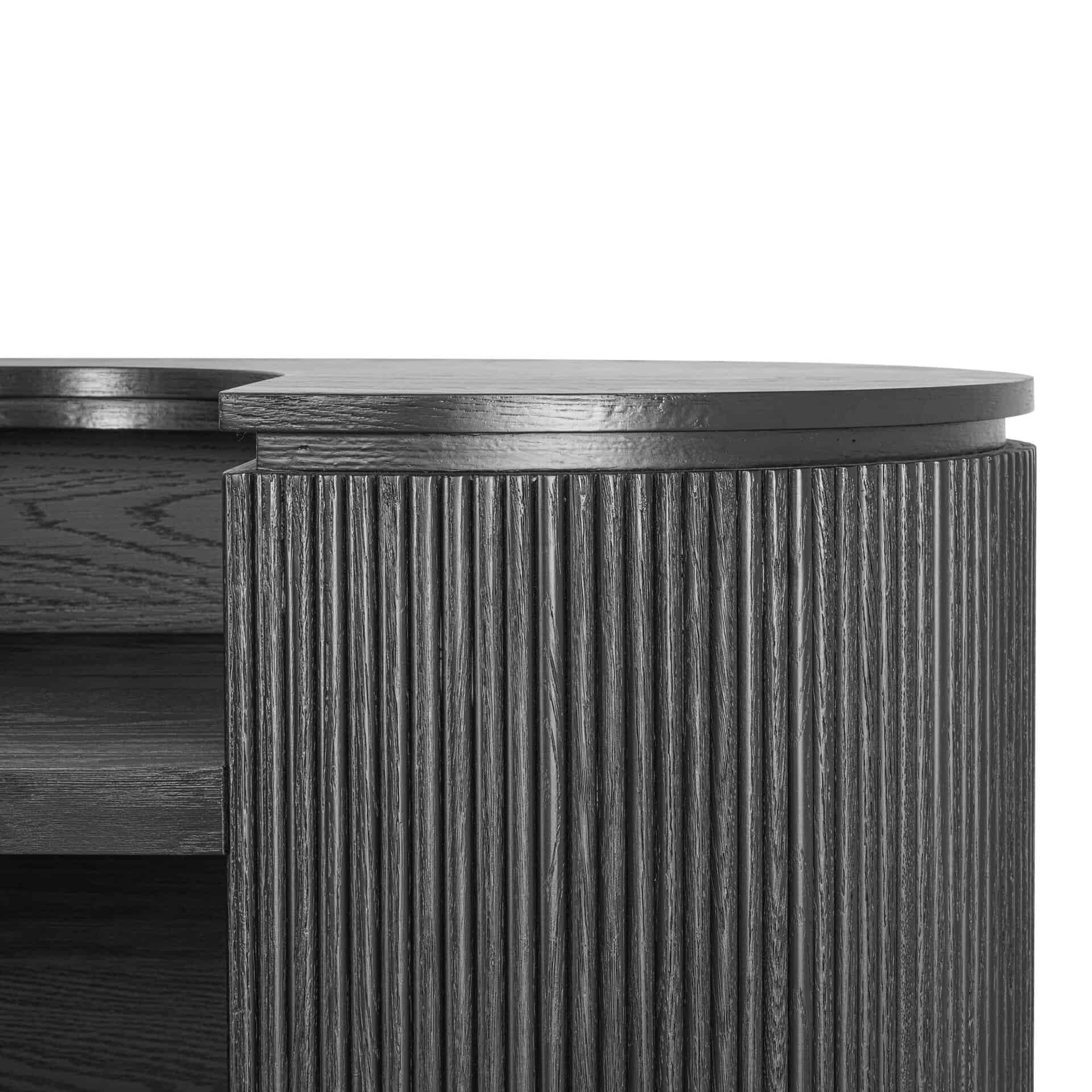 Bar Campania - Zwart Eiken - 240cm - Wieltjes - Afbeelding 5