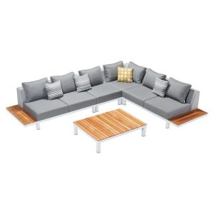 HIGOLD Polo Hoek Lounge Set Wit 6 zits