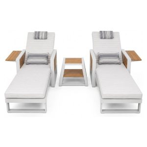 Alternative view of HIGOLD York Sunlounger Set - Wit