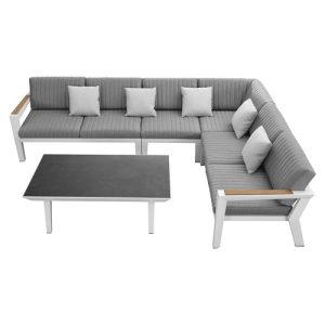 HIGOLD Champion Hoek Lounge Set Wit 5 zits