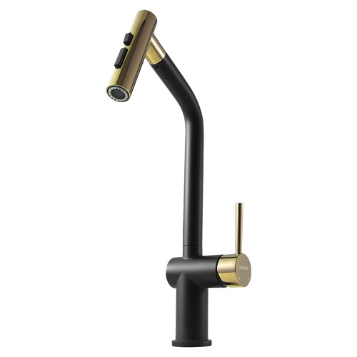 Higold BN1.0 Uittrekbare Keukenkraan - Goud/Zwart - 42,5 cm - Afbeelding 2