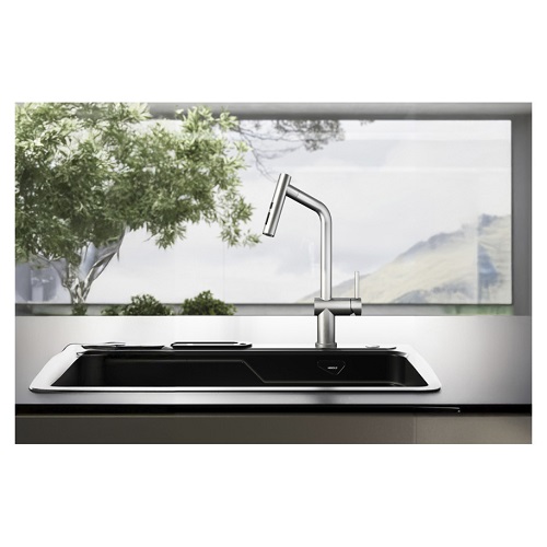 Higold BN1.0 Uittrekbare Keukenkraan - RVS - 42,5 cm - Afbeelding 2