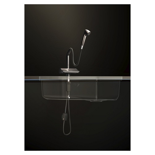 Higold BN5.0 Waterval Keukenkraan - Gun Metal - 37 cm - Afbeelding 5