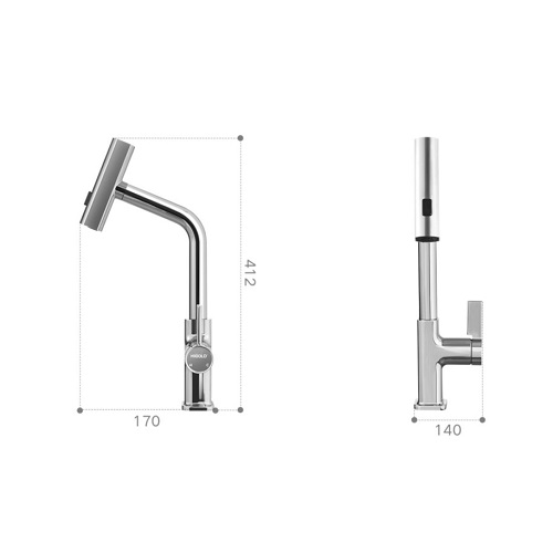 Higold AN4.0 Uittrekbare Keukenkraan - RVS - 41,2 cm - Afbeelding 7