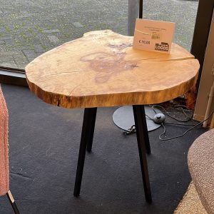 SLICE BIJZETTAFEL R50CM EIKEN METAAL - OUTLET