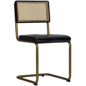 Stoel Jayden – Zwart – Leer