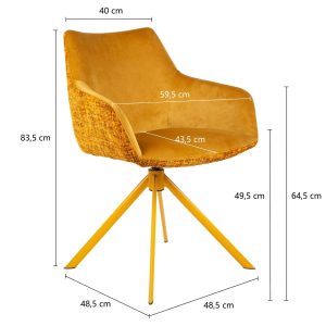 Alternative view of Armstoel Corazon - Geel - 360° draaibaar