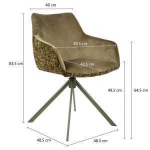 Alternative view of Armstoel Corazon - Groen - 360° draaibaar