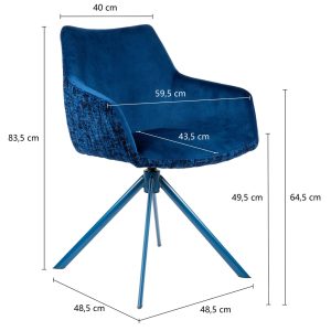 Alternative view of Armstoel Corazon - Blauw - 360° draaibaar