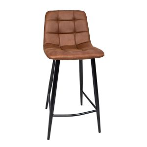 Barkruk Lauren - Cognac - Halfhoog