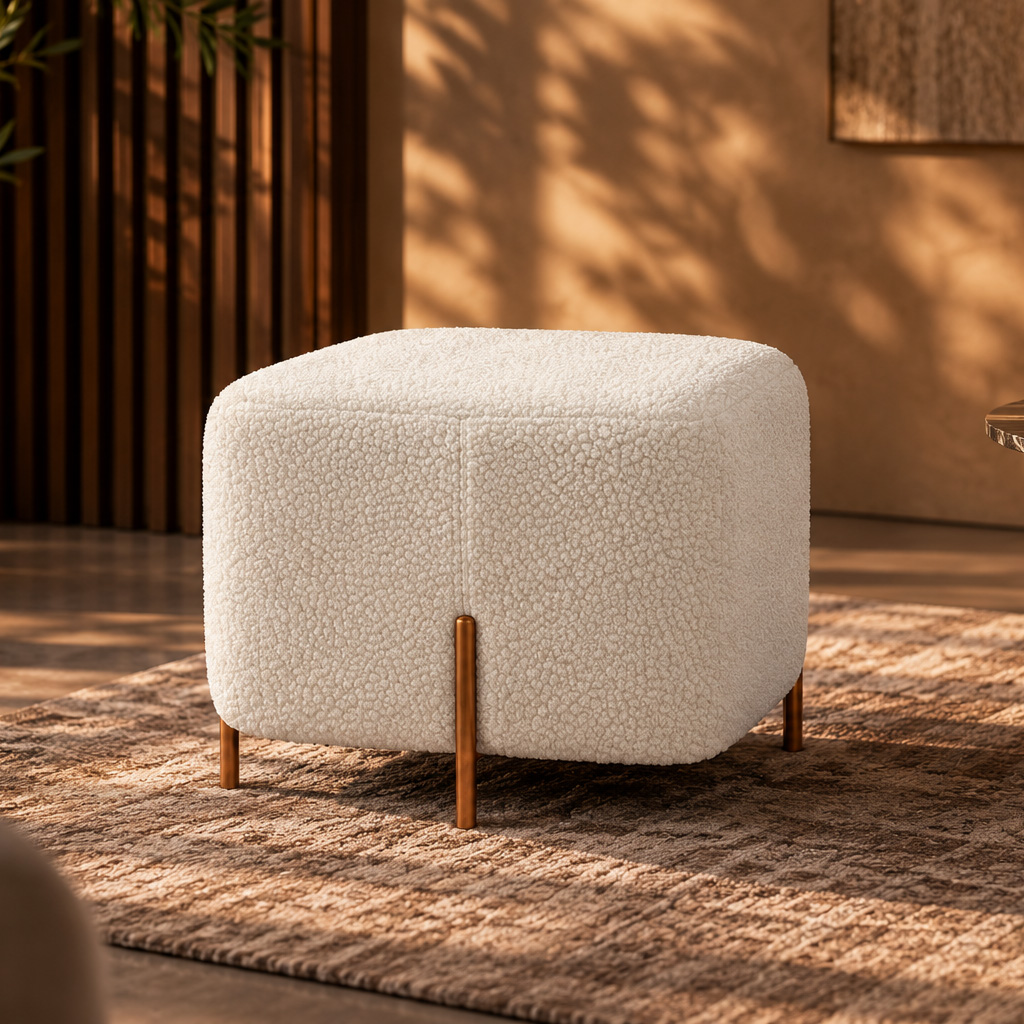 Hocker July - Beige Teddy