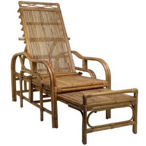 Terrasstoel Loungebed Solena - Naturel - Rotan