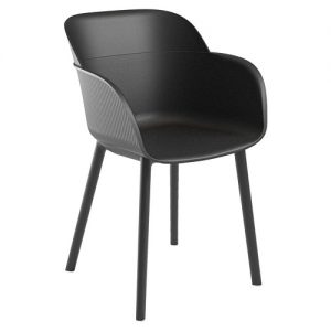 Terrasstoel Shell - Armstoel - Zwart