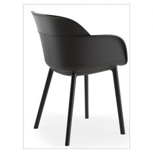 Alternative view of Terrasstoel Shell - Armstoel - Zwart