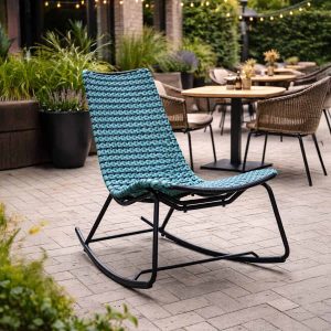 Pya Schommelstoel - Blauw-Zwart