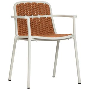 Terrasstoel Tora - Wit/Oker