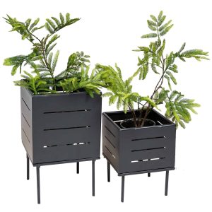 Plantenbak Nowa - Set van 2 - Antraciet