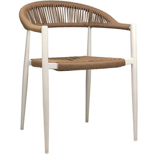 Jonah Terrasstoel - Wit/Naturel