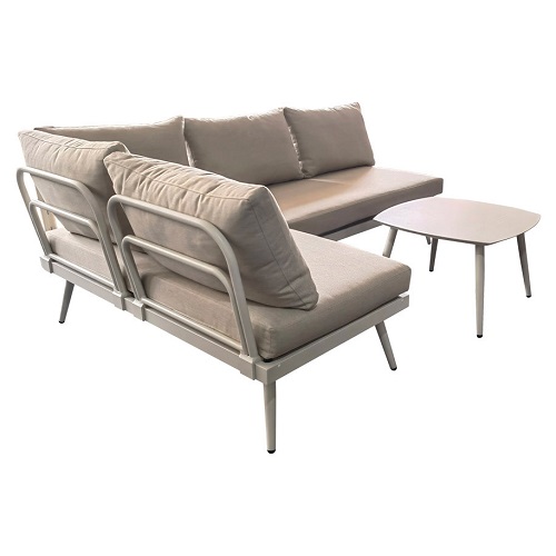 MORGAN LOUNGE SET - 3PCS - WIT/BEIGE - Afbeelding 3