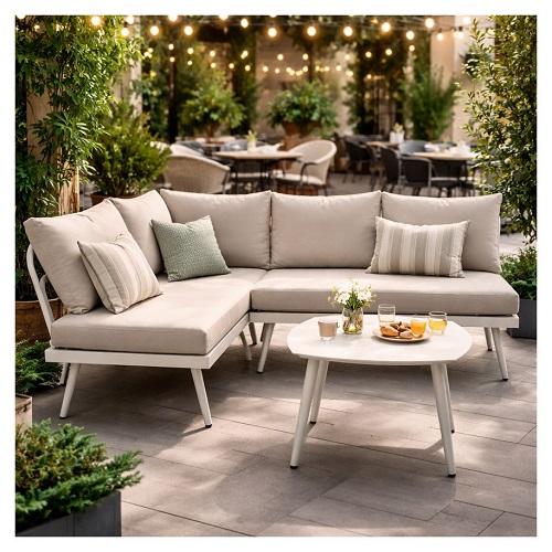 MORGAN LOUNGE SET - 3PCS - WIT/BEIGE - Afbeelding 2
