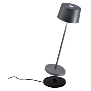 Alternative view of Tafellamp Olivia - Antraciet - Ø 11 x 35,5 cm