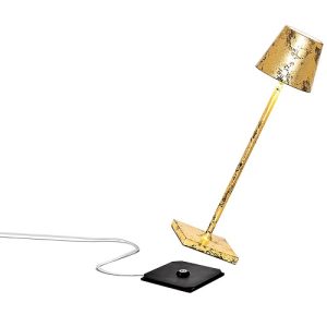 Alternative view of Tafellamp Poldina MICRO CRACKLE - Goud/Zwart - Ø 7 x 27,5 cm