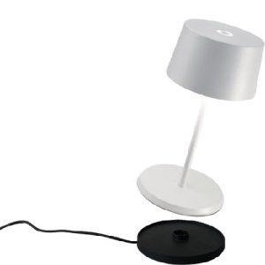 Alternative view of OLIVIA TAFELLAMP MICRO - WIT - Ø 7 x 20 cm