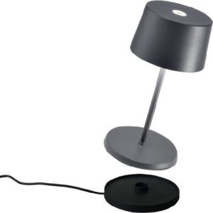 Alternative view of OLIVIA TAFELLAMP MICRO - ANTRACIET - Ø 7 x 20 cm