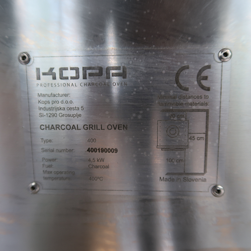 KOPA houtskooloven 400SOC Rood - Showmodel - Afbeelding 3