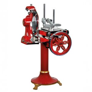 Handmatige Vleessnijmachine Ø 300 mm – Rood – Inclusief Onderstel – Beursmodel