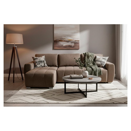 (Slaap)Bank + Chaise Longue Morgan - Donkerbruin - Afbeelding 2