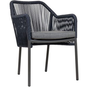 Terrasstoel Baleric - Armleuning - Blauw