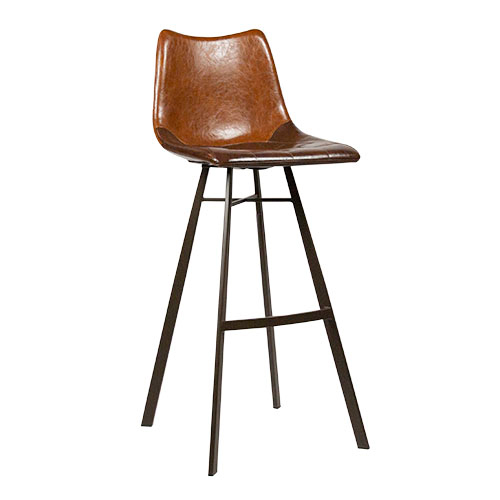 Barkruk Davey – Cognac – Kunstleer