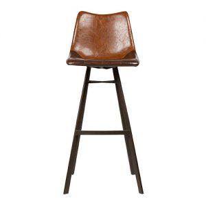 Alternative view of Barkruk Davey – Cognac – Kunstleer