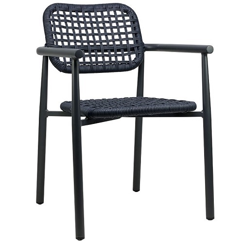 Charly Terrasstoel - Charcoal/Navy