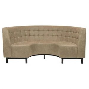 Bank Viggo – Creme – Rond – Kunstleer