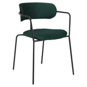 Armstoel Olivia - Donkergroen - Velours