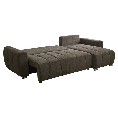 (Slaap)Bank + Chaise Longue Morgan - Donkerbruin - Afbeelding 5