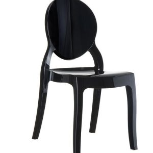 Stoel Elisabeth PVC Zwart Hoogglans