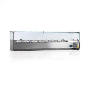 Gekoelde opzetvitrine Tefcold - 8x 1/4GN - 1800mm - Occasion