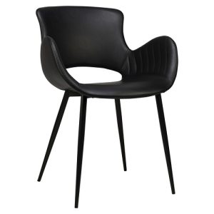 Armstoel Kensi – Zwart – Kunstleer