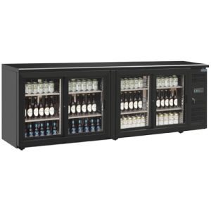 BarKoelkast glazen deur - 618 Liter - 4 deurs - Staal/Glas - Polar - CS103
