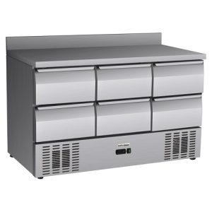 Select Cuisine Koelwerkbank - 346 liter - S923S-6D - 6 lades - met spatrand