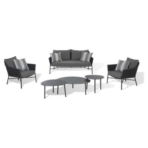 RIO LOUNGESET - 6-DELIG - ANTRACIET